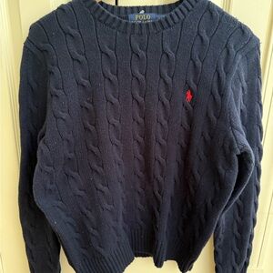 Polo by Ralph Lauren Dark Blue Cable Knit Sweater
